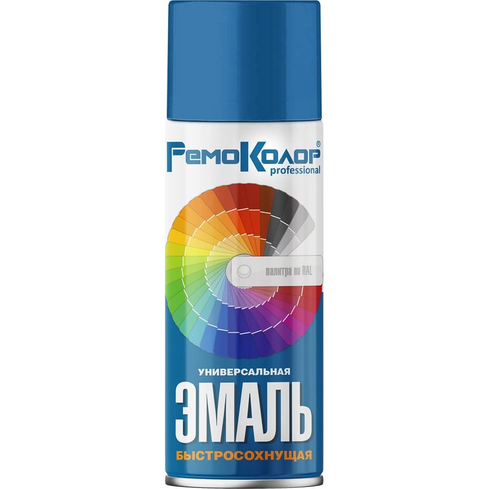 Эмаль аэрозольная РемоКолор Professional универсальная синяя, 520 мл