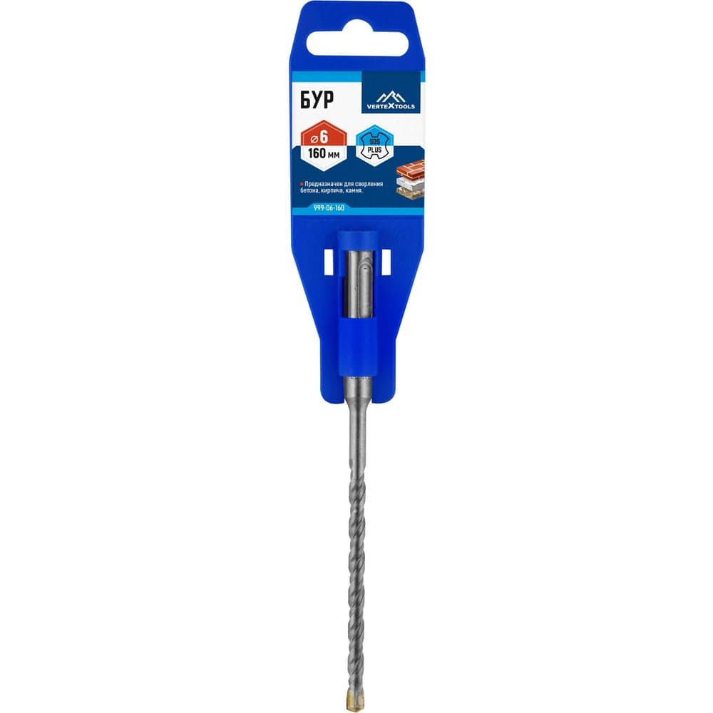 Бур VERTEXTOOLS SDS Plus 6×160 мм по бетону