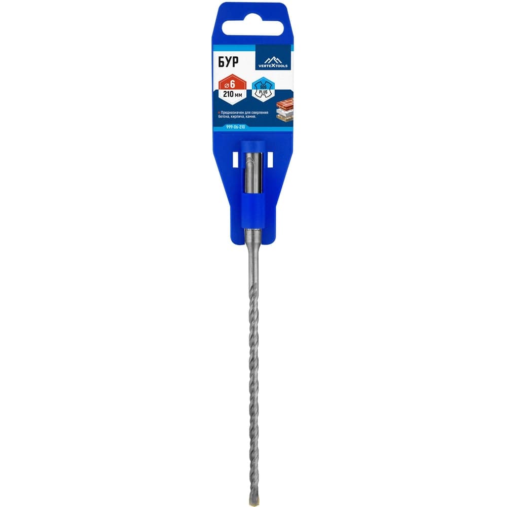Бур VERTEXTOOLS SDS Plus 6×210 мм по бетону