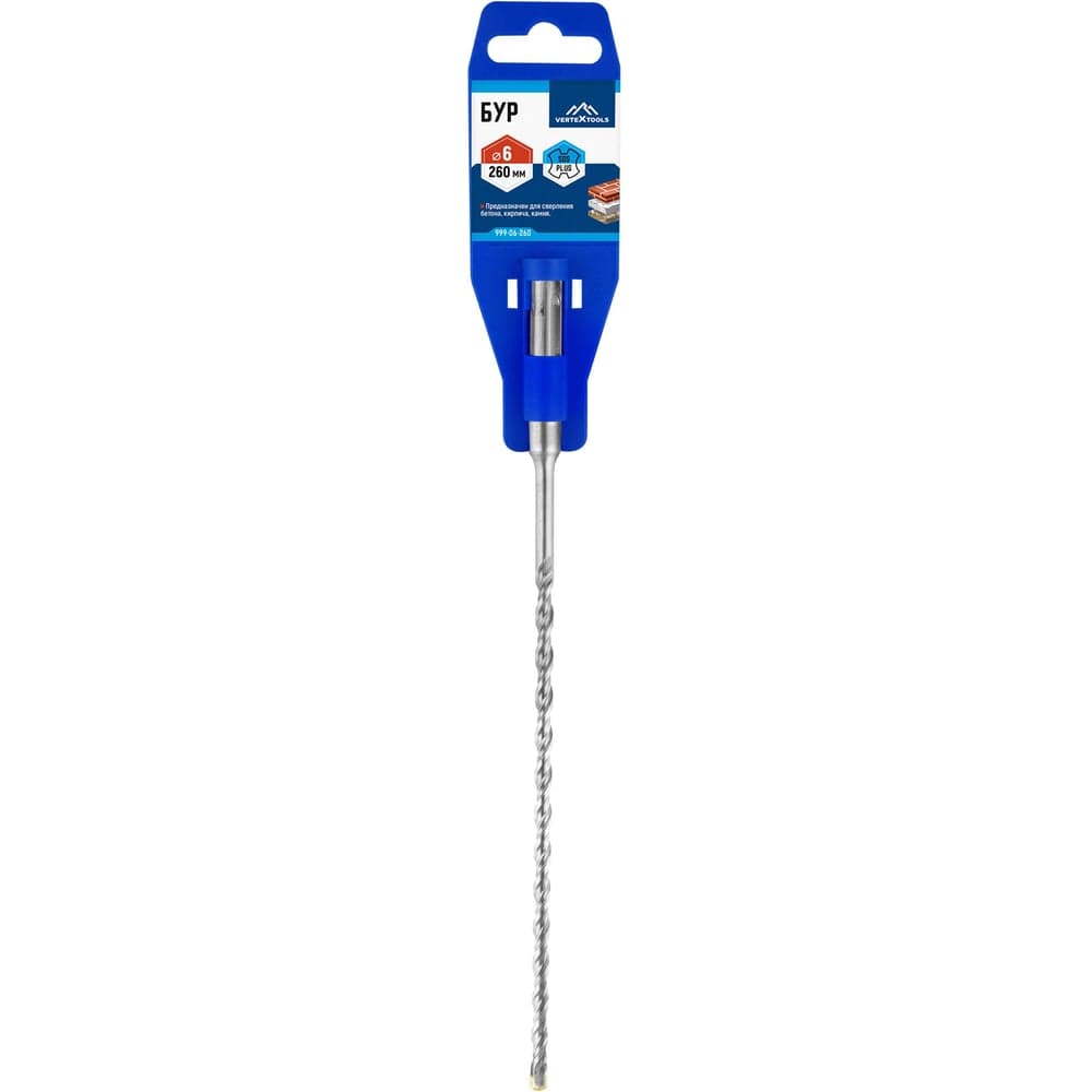Бур VERTEXTOOLS SDS Plus 6×260 мм по бетону