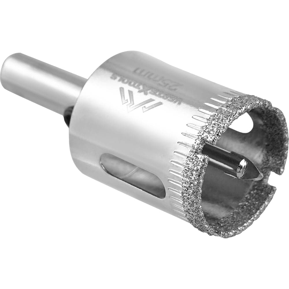 Коронка по стеклу VERTEXTOOLS Ø25×55 мм, с центрирующим сверлом