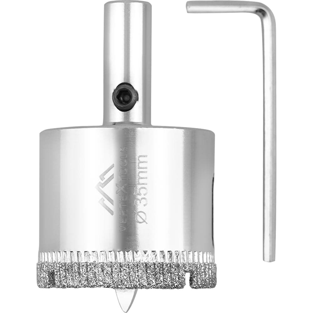 Коронка по стеклу VERTEXTOOLS Ø35×55 мм, с центрирующим сверлом