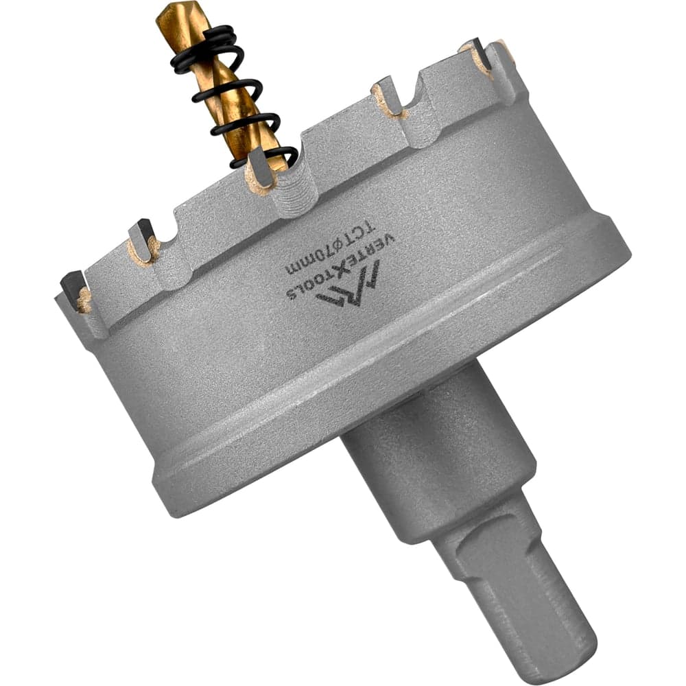 Коронка VERTEXTOOLS твердосплавная по металлу Ø70 мм с центрирующим сверлом