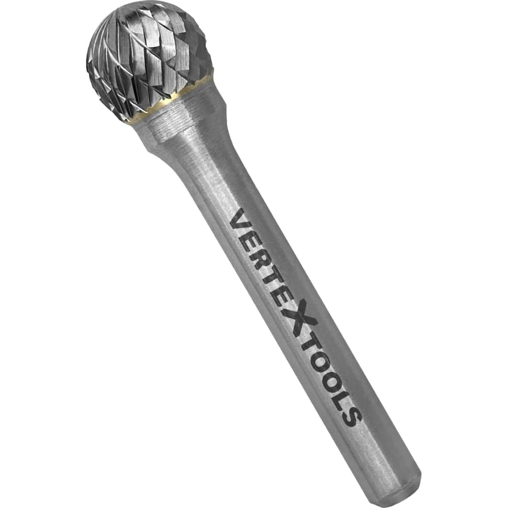 Борфреза VERTEXTOOLS тип D шарообразная Ø12 мм, твердосплав, по металлу