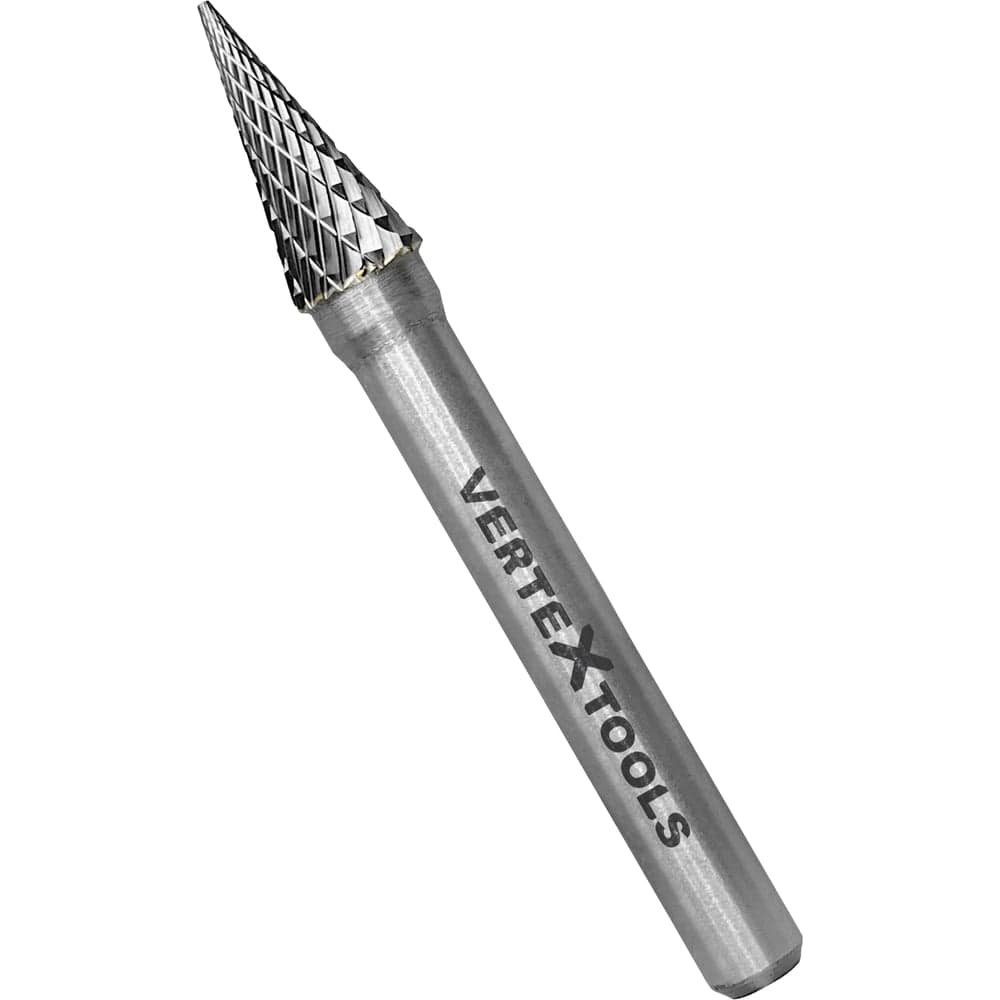 Борфреза VERTEXTOOLS тип M коническая Ø8 мм, твердосплав, по металлу