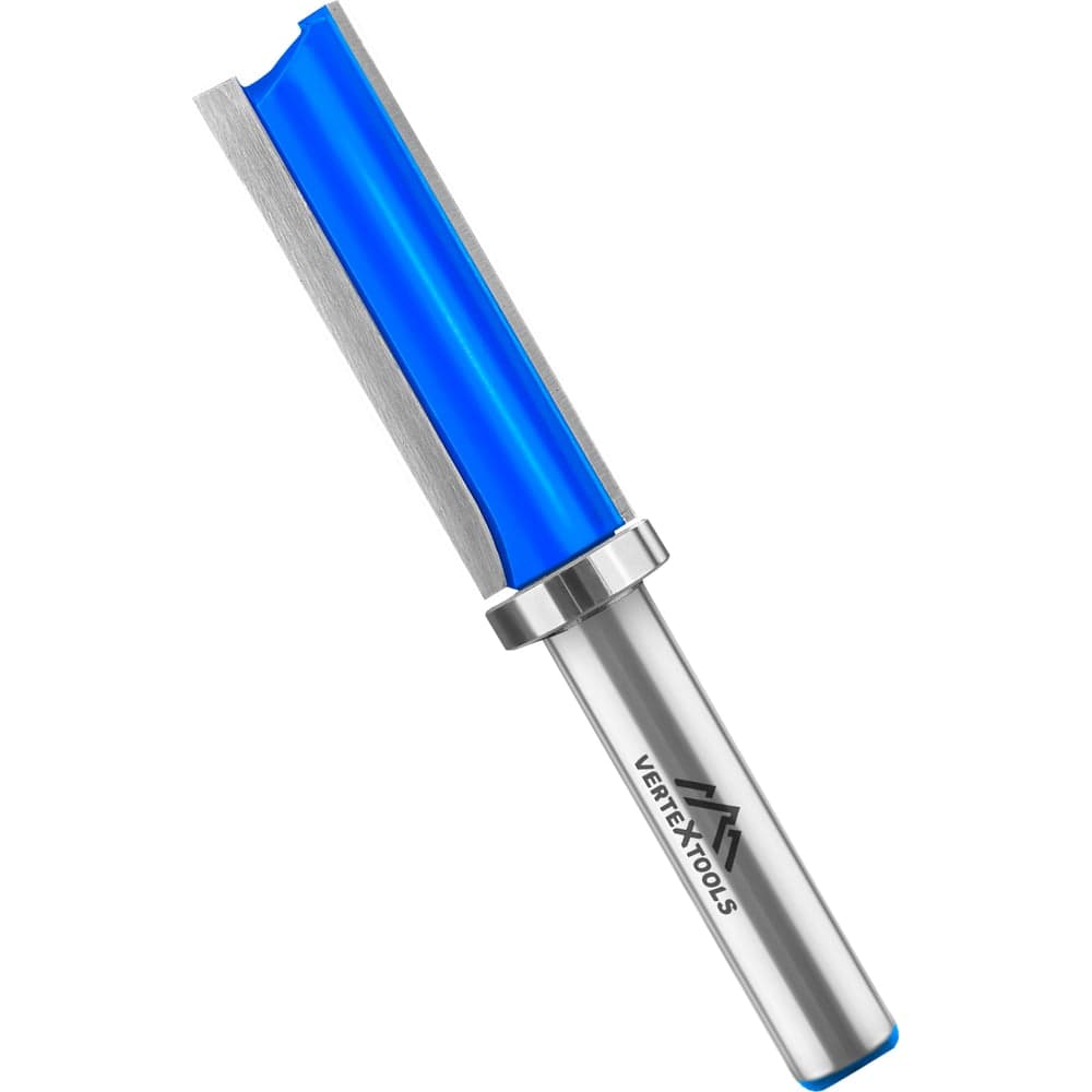 Фреза кромочная VERTEXTOOLS заподлицо с верхним подшипником Ø19×60 мм, хвостовик 12 мм