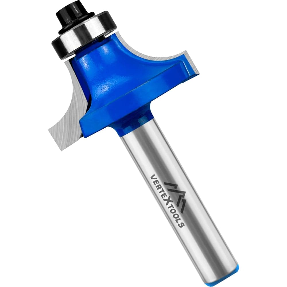 Фреза кромочная калевочная VERTEXTOOLS Ø32×16 мм, хвостовик 8 мм, подшипник 12.7 мм