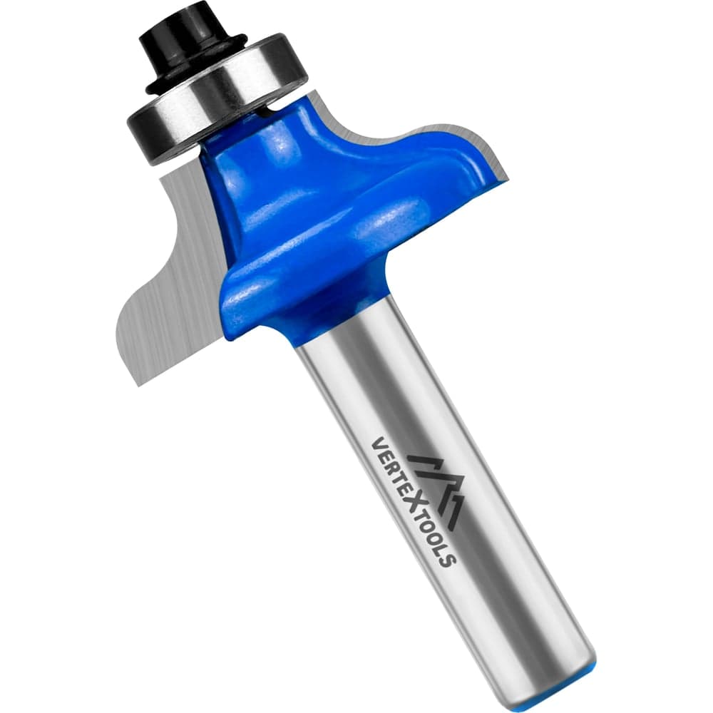 Фреза кромочная калевочная VERTEXTOOLS Ø30×12 мм, хвостовик 8 мм, подшипник 12.7 мм