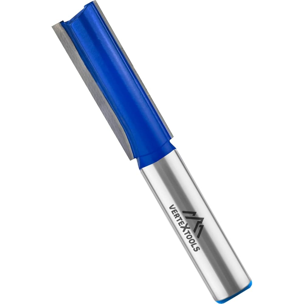 Фреза пазовая прямая VERTEXTOOLS с двойным лезвием Ø16×40 мм, хвостовик 12 мм