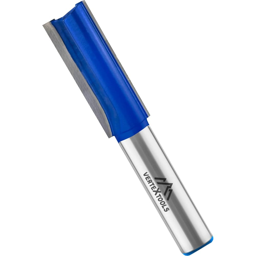 Фреза пазовая прямая VERTEXTOOLS с двойным лезвием Ø19×51 мм, хвостовик 12 мм