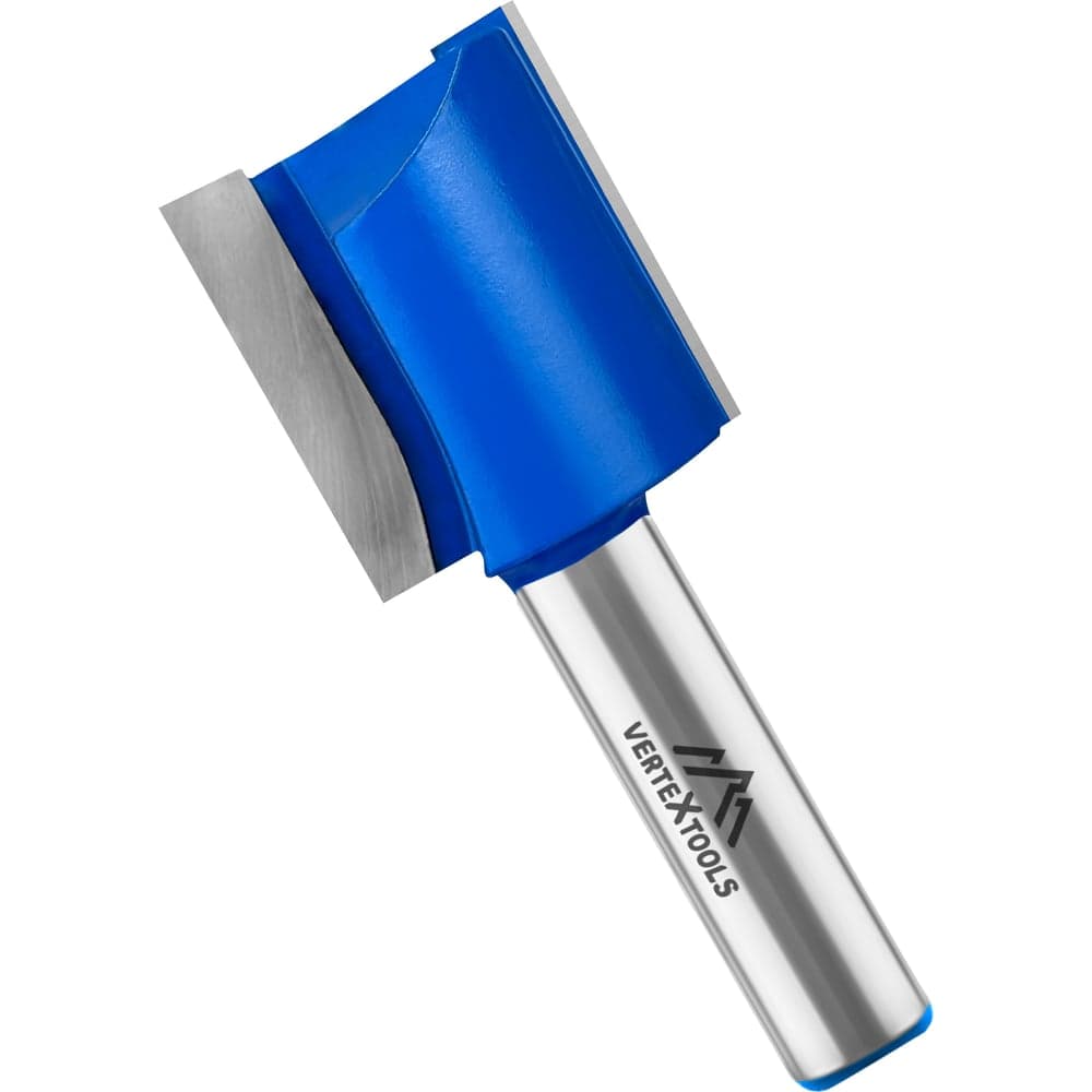 Фреза пазовая прямая VERTEXTOOLS с двойным лезвием Ø32×35 мм, хвостовик 12 мм