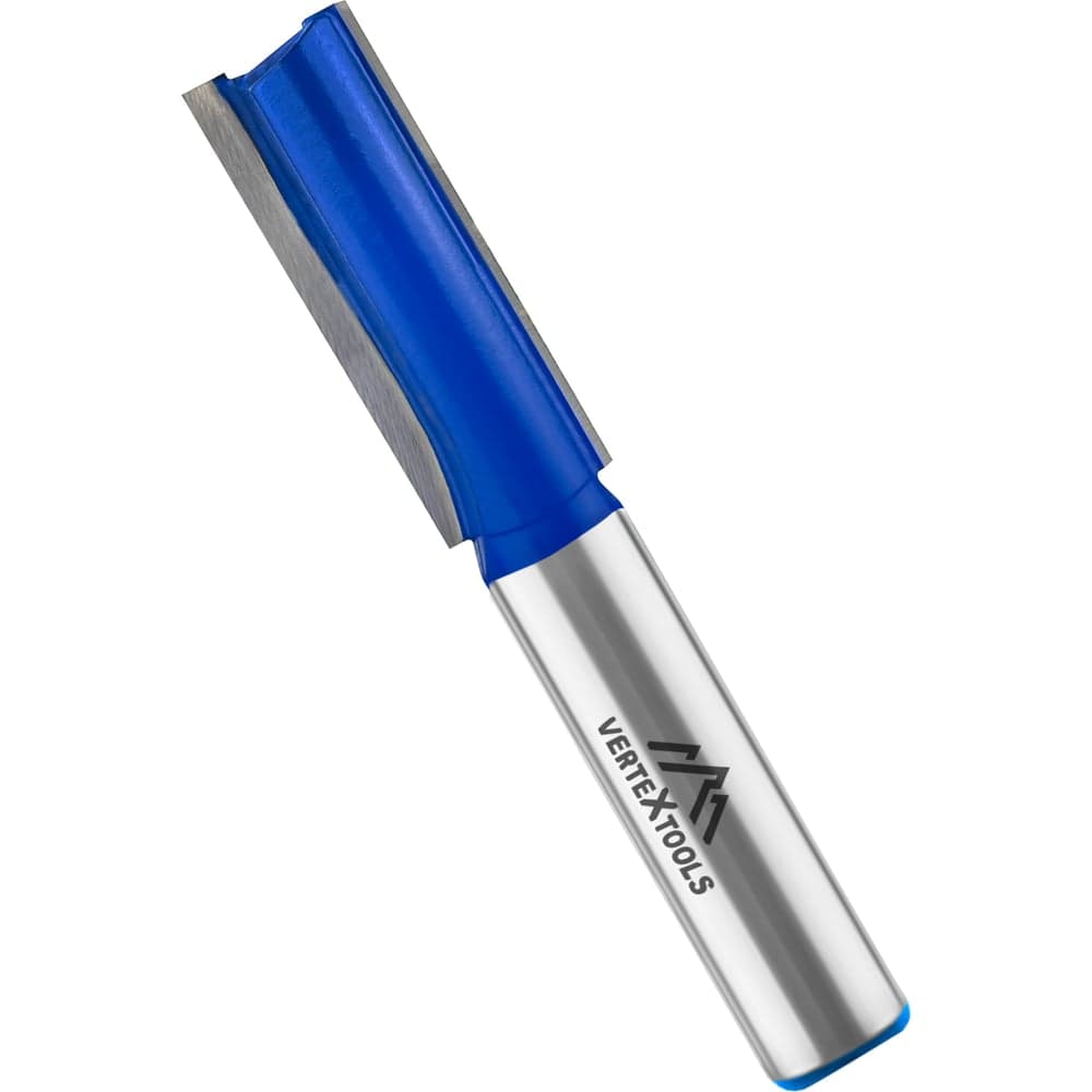 Фреза пазовая прямая VERTEXTOOLS с двойным лезвием Ø12×25 мм, хвостовик 8 мм