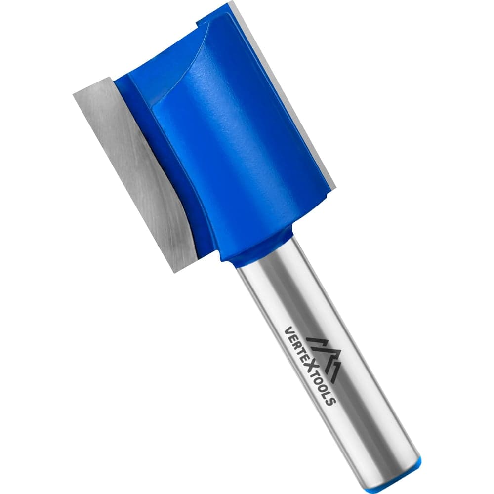 Фреза пазовая прямая VERTEXTOOLS с двойным лезвием Ø22×22 мм, хвостовик 8 мм