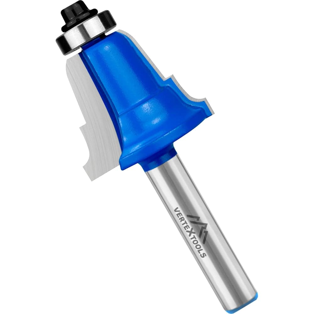 Фреза фигурная VERTEXTOOLS с подшипником Ø30×25 мм, профиль R1-6/R2-3, хвостовик 8 мм