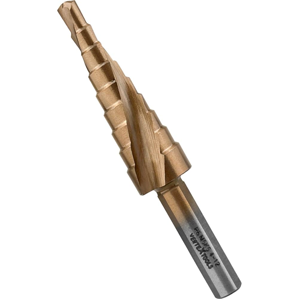Сверло ступенчатое кобальтовое VERTEXTOOLS Р6М5К5 Ø4×12 мм