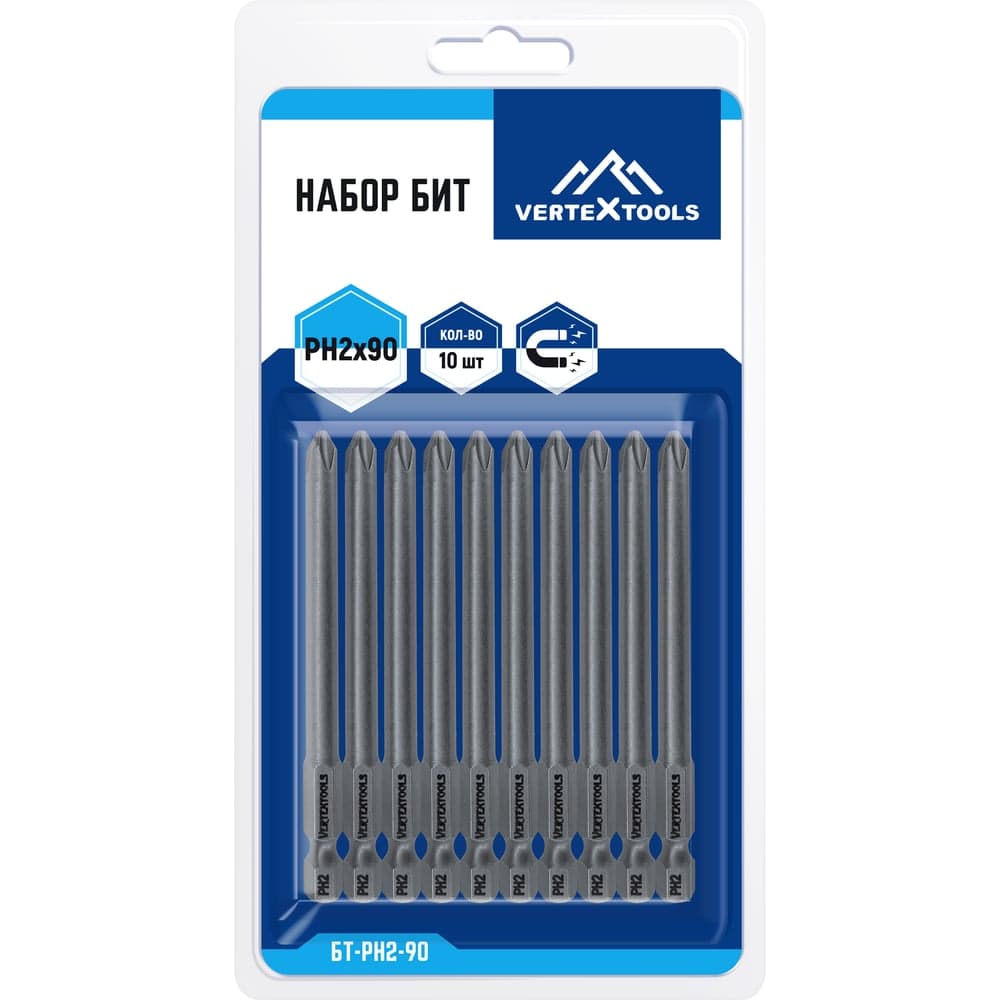 Бита VERTEXTOOLS PH2×90 мм