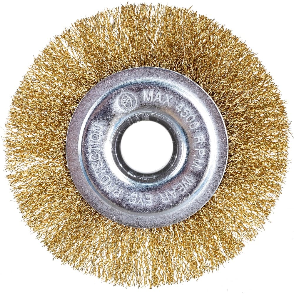 Кордщетка плоская VERTEXTOOLS 125 мм, посадка 22 мм, латунь