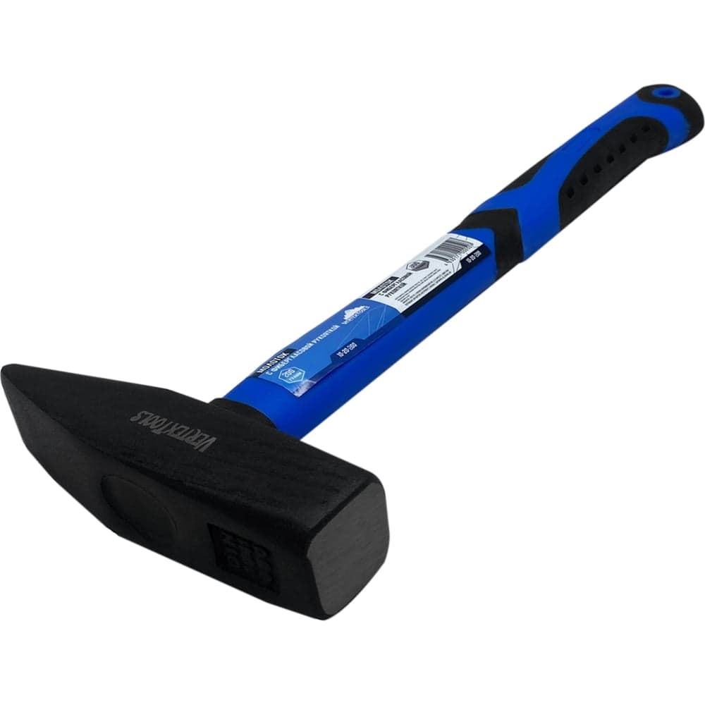 Молоток слесарный VERTEXTOOLS 200 г, фибергласовая обрезиненная рукоятка
