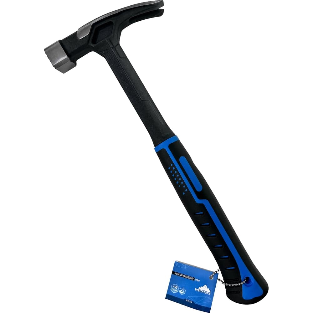 Молоток-гвоздодёр VERTEXTOOLS Плотника ПРО 450 г