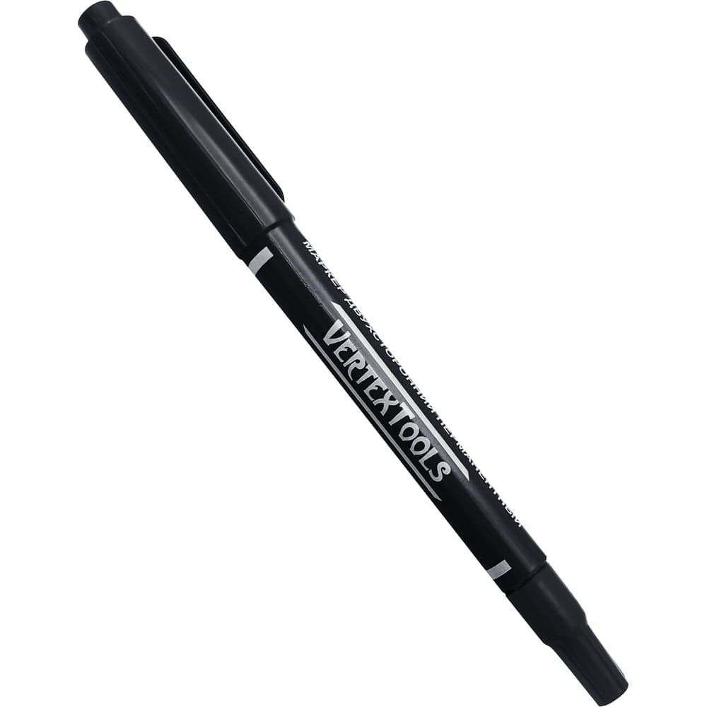 Маркер строительный VERTEXTOOLS двухсторонний черный