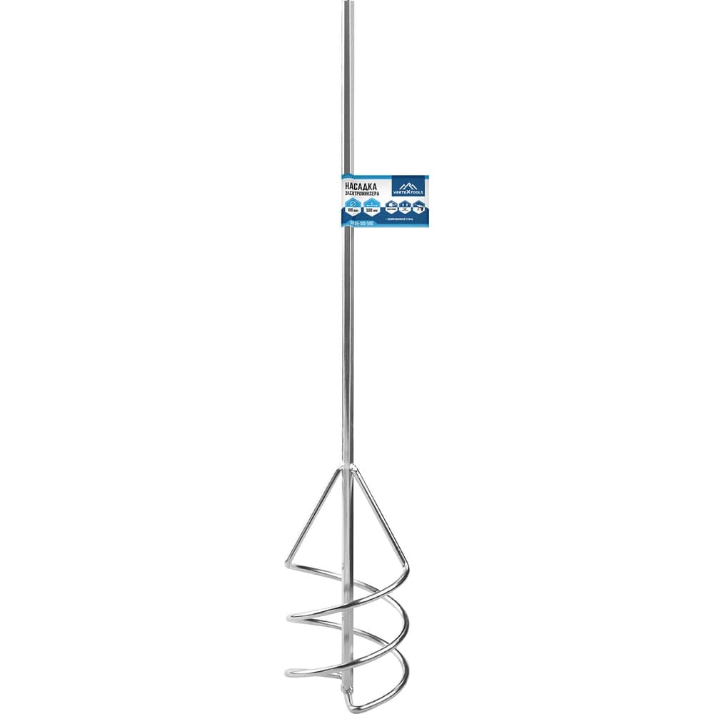 Насадка-миксер VERTEXTOOLS для гипсовых смесей 100×500 мм