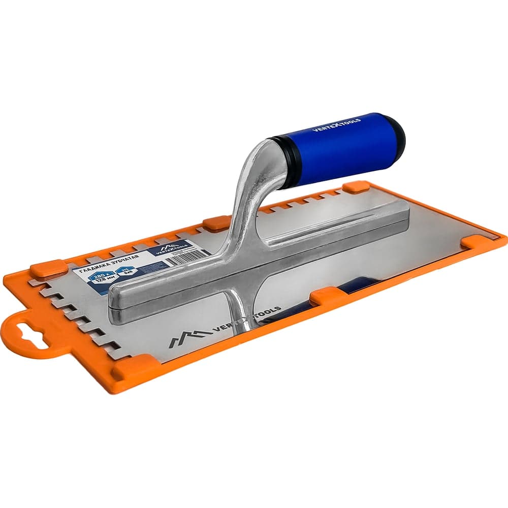 Гладилка зубчатая VERTEXTOOLS 280×128 мм, зуб 8×8 мм