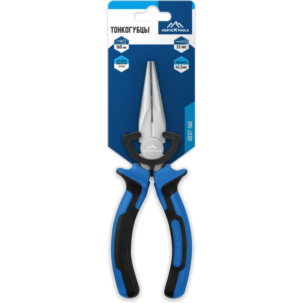 Тонкогубцы VERTEXTOOLS ПРОФИ 160 мм
