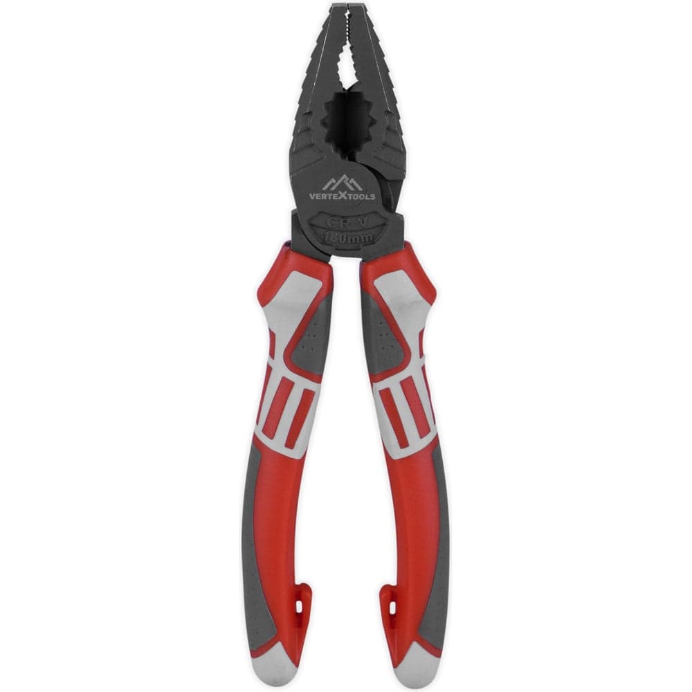 Пассатижи VERTEXTOOLS TEFLON PRO 180 мм, трёхкомпонентная рукоятка