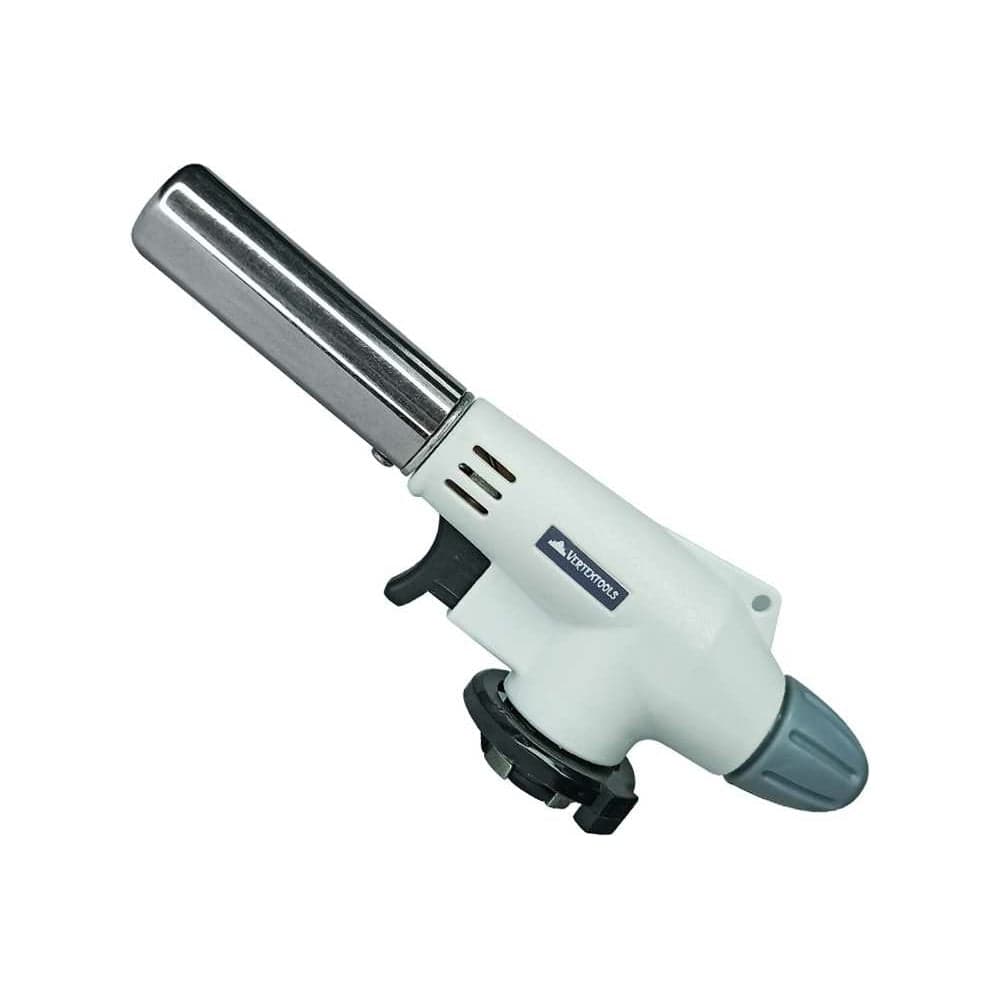 Горелка газовая VERTEXTOOLS с пьезорозжигом, белая керамика