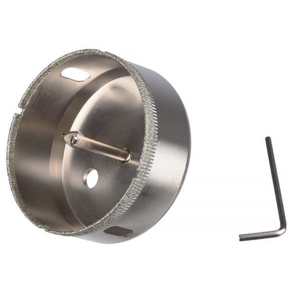 Коронка по стеклу VERTEXTOOLS Ø55×55 мм, с центрирующим сверлом 1