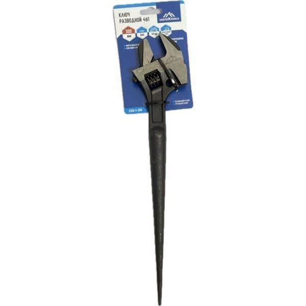Ключ разводной VERTEXTOOLS 300 мм 4 в 1, молоток, лом 1