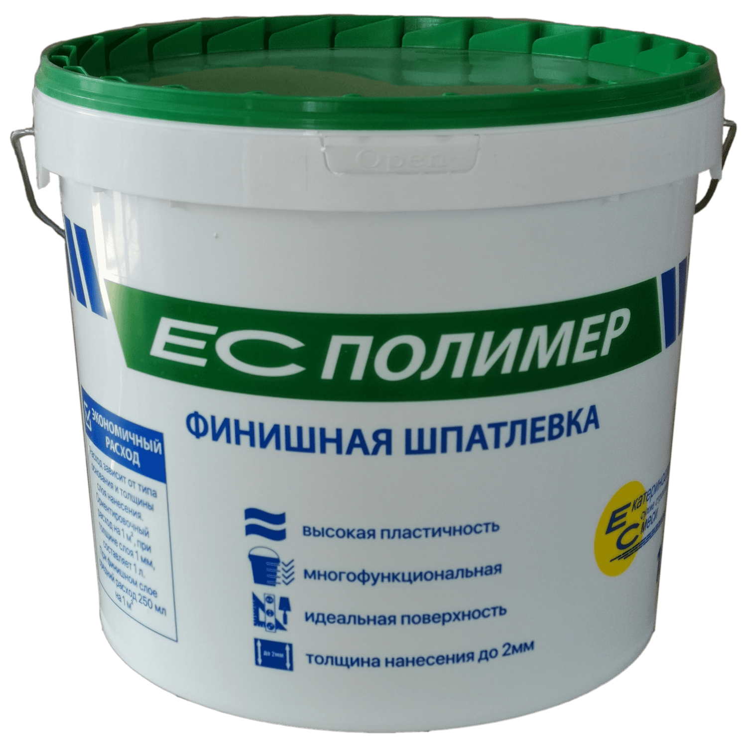 Шпаклёвка финишная готовая полимерная ЕС Полимер, слой до 2 мм, 31,1 кг